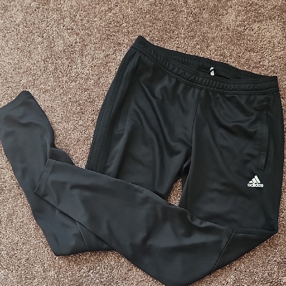 Adidas Climacool Joggers, Black With Black Strips, Size Medium